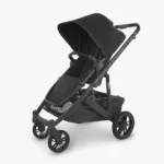 Cruz V2 stroller (Jake - charcoal, carbon frame, black leather) with included Toddler Seat