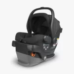 The Mesa V2 infant carrier (Jake - Charcoal) and the included low-profile, streamlined base