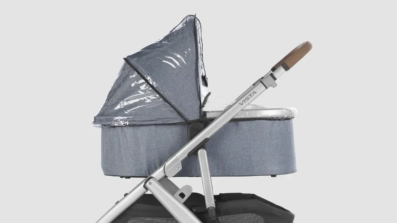 Bassinet Rain Shield attached Bassinet on Vista Stroller