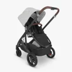 The included Toddler Seat (color matches the stroller) can be installed in a world facing or parent facing, as shown here, orientation