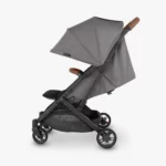 The Minu V2 (Greyson) includes a zip-out, extendable canopy with UPF 50+ protection and multi-position adjustable leg rest