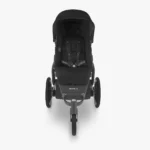 The Ridge stroller (Jake) includes a five-point harness with lumbar support and a swivel-locking front wheel