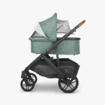 The included Bassinet (color matches the stroller) has extendable sun and bug shields that can be used while installed on the stroller