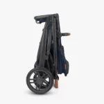 The Vista V2 features a one-step intuitive fold; the stroller can be folded with or without the Toddler Seat attached and it stands on its own when folded