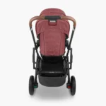 The Cruz V2 stroller features all-wheel suspension, a multi-position adjustable handlebar, as well as easy-access foot brakes