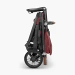 The Cruz V2 features a one-step intuitive fold; the stroller can be folded with or without the Toddler Seat attached and it stands on its own when folded