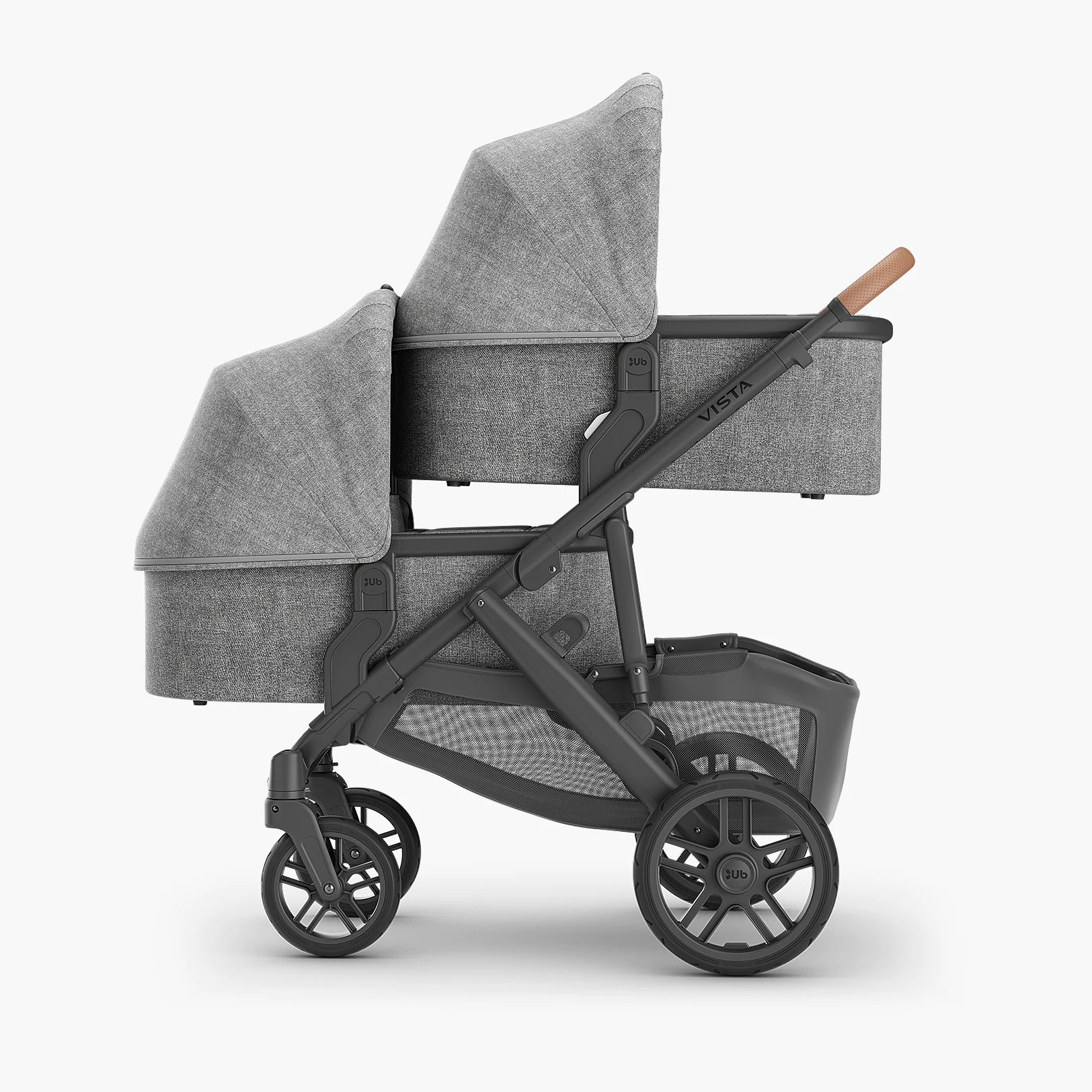 Vista V2 with Bassinet and adapters in upper and lower positions