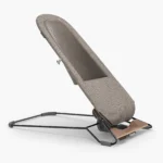 The Mira 2-in-1 bouncer (Wells) features an easy parent-facing recline adjustment and when folded, an integrated carry handle