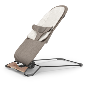 UPPAbaby Mira Bouncer | Wells | Dark Taupe Mélange | Black Chrome | Walnut Wood | Included Cozy Seat Liner