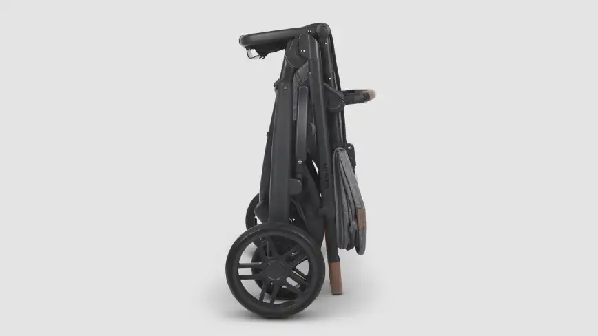 Vista Stroller folded with Lower Adapters attached