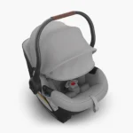 The Aria infant car seat (Anthony) has an extra-large UPF 25+ hideaway canopy and a pop-out sunshade for sun protection