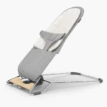 The Mira 2-in-1 bouncer (Stella - Grey Mélange, Silver Frame, Maple Wood) and included cozy seat liner is designed to grow with baby, from use at birth to their toddler years