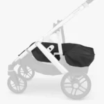 Basket Cover attached to Vista Stroller Frame - folded closed, side view