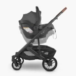 Mesa infant car seat attached to Cruz Stroller Frame with use of Upper Adapters